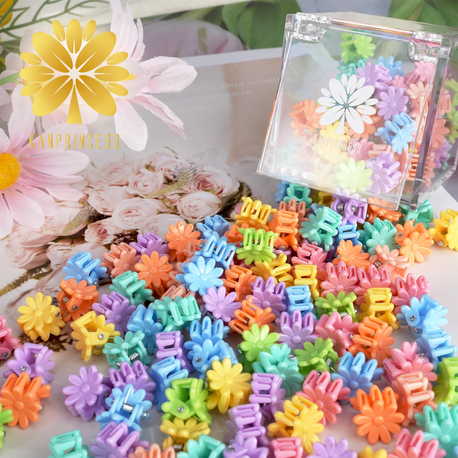 KANPRINCESS mini claw clips add subtle flair to everyday hairstyles.