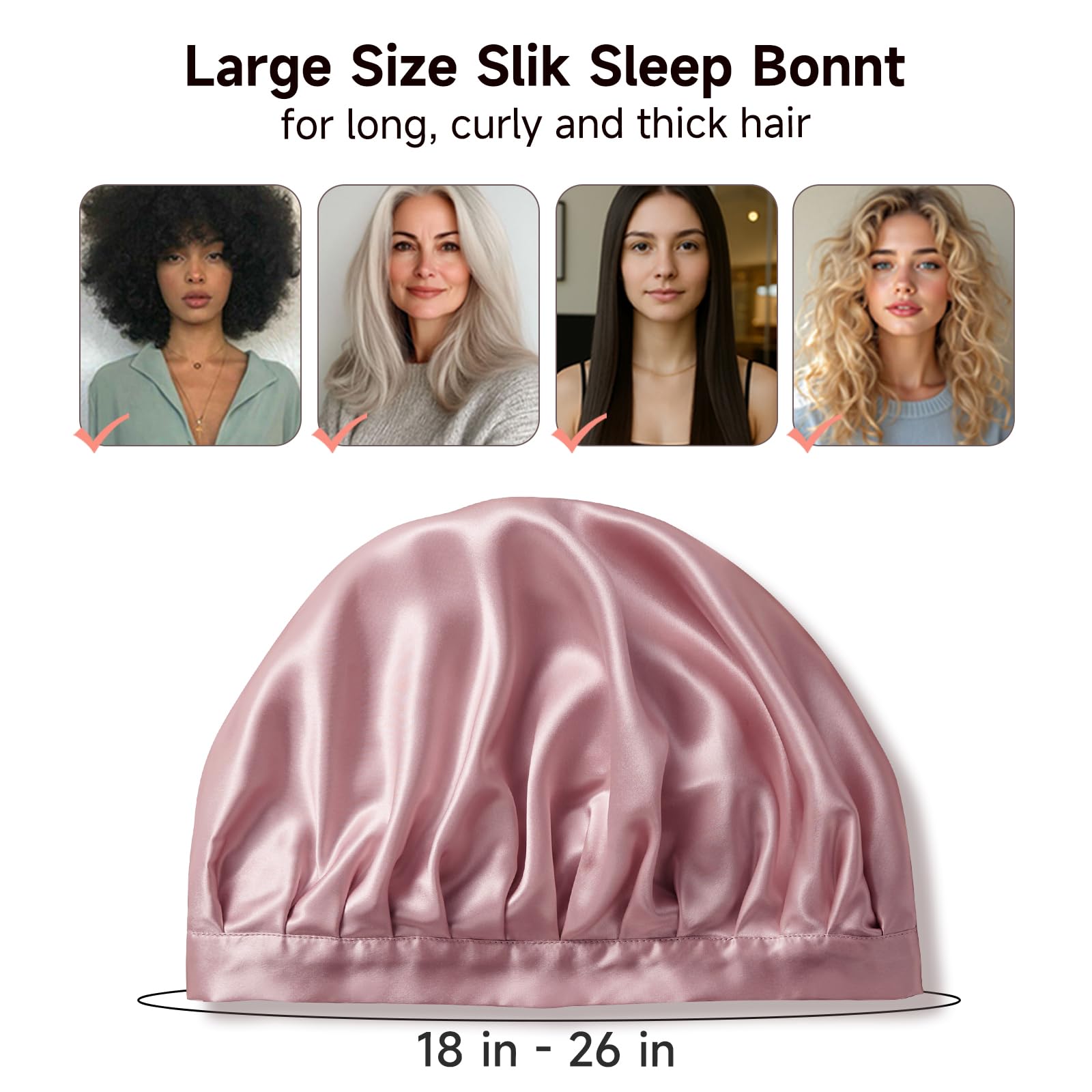 Kaome silk bonnet breathable mulberry silk ensures comfortable night wear.
