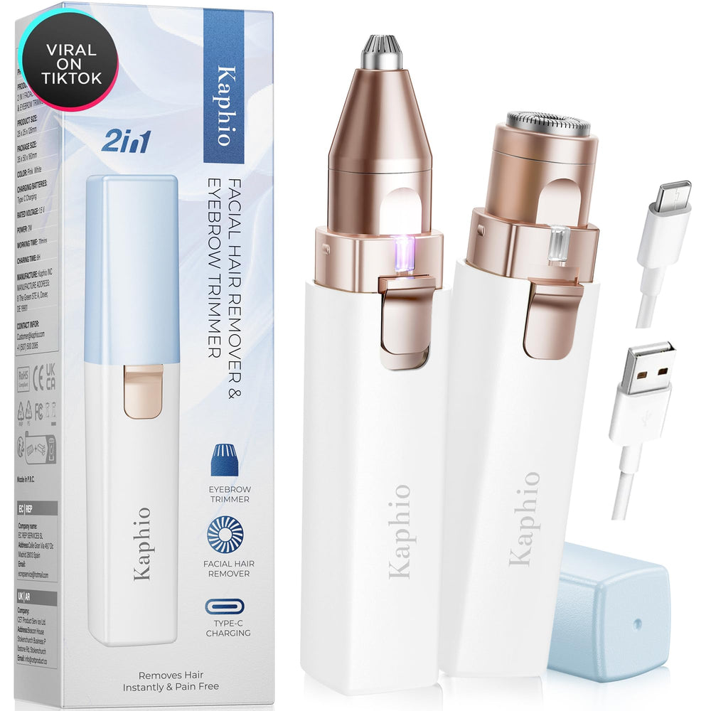 KAPHIO facial hair removal chin-upper-lip shows precise shaving for smooth contours.