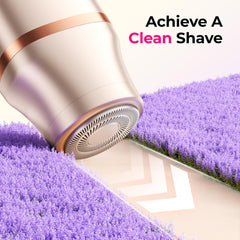 KAPHIO lady-shaver IPX7 waterproof for wet and dry grooming sessions.