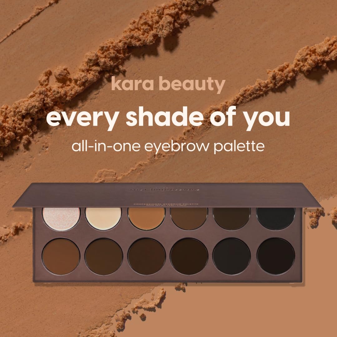 Kara Beauty Eyebrow Kit matte powders swatches for natural to sculpted looks