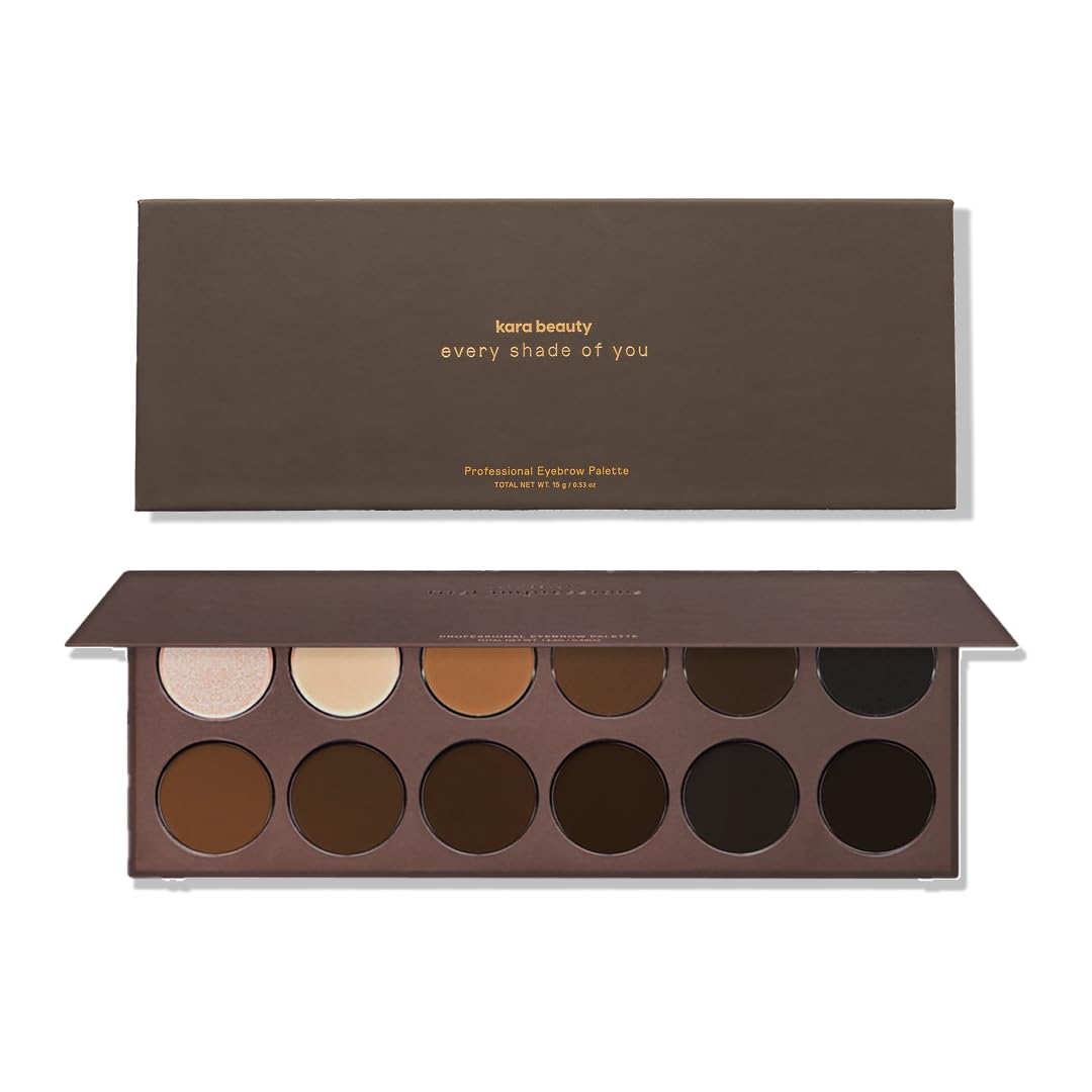 Kara Beauty Eyebrow Kit pomade swatches show rich color payoff for precise shaping