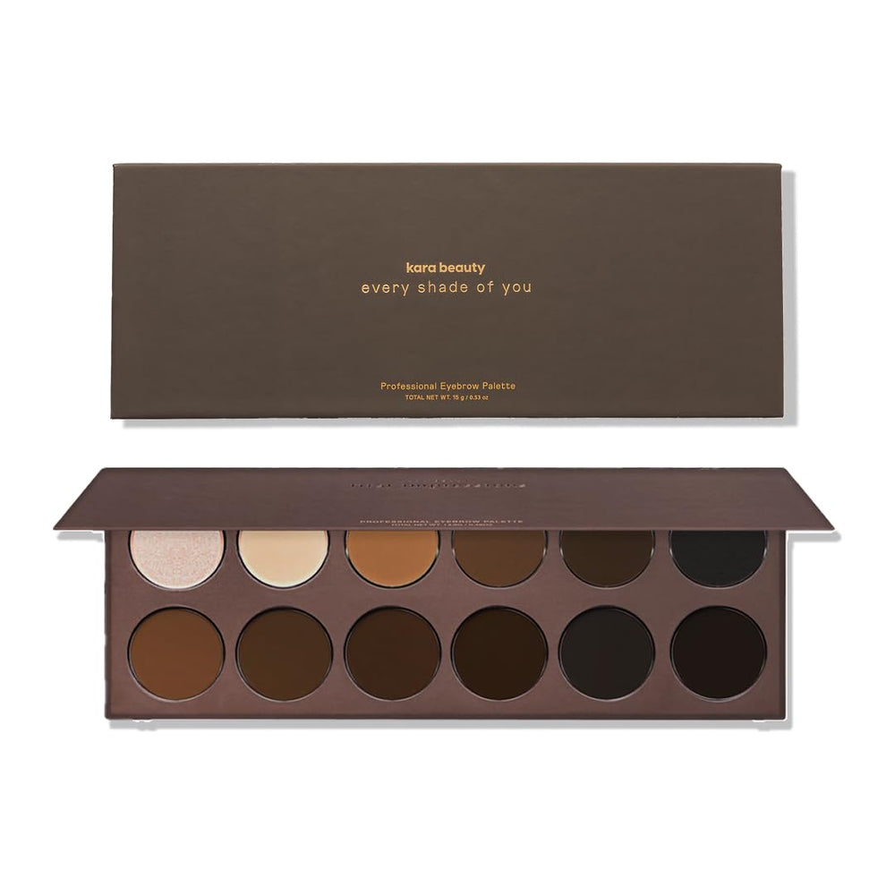 Kara Beauty Eyebrow Kit pomade swatches show rich color payoff for precise shaping