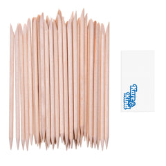 Kare & Kind orange wood nail sticks 100-pack for precise cleaning and cuticle prep.