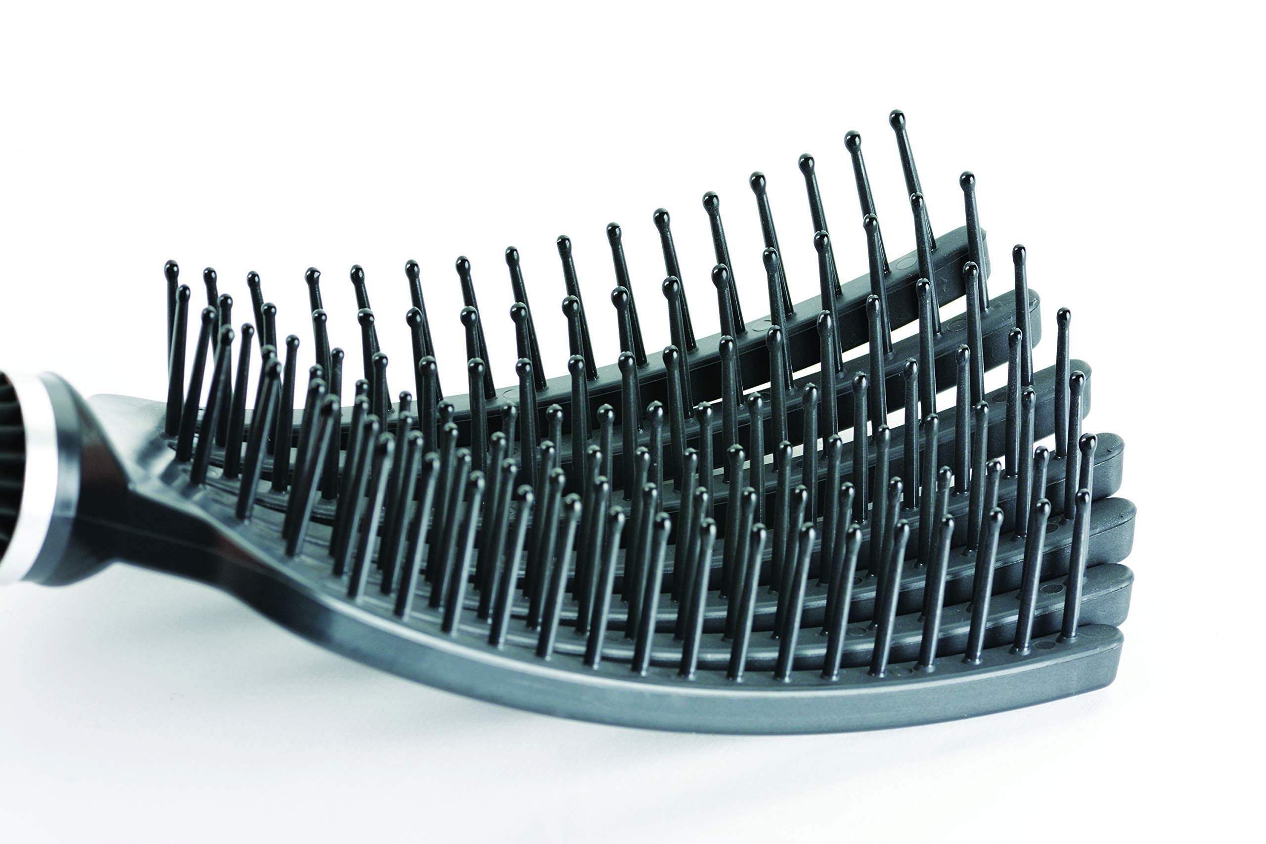 KareCo Tangle Buster Brush no-snags, no-tears glide for smooth dry hair.
