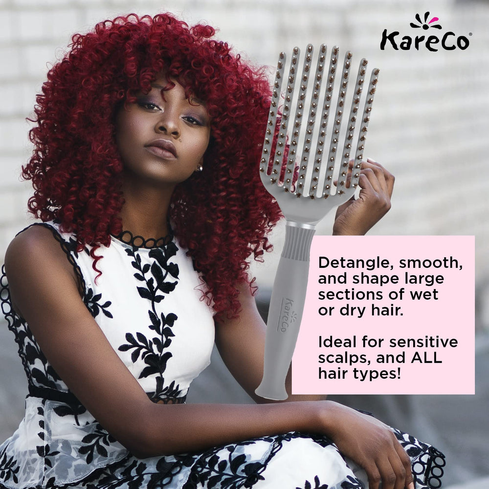 KareCo Tangle Buster large-section styling for quick shaping.