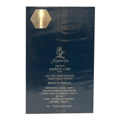 Karen Low logo on bottle label highlighting brand identity and quality.