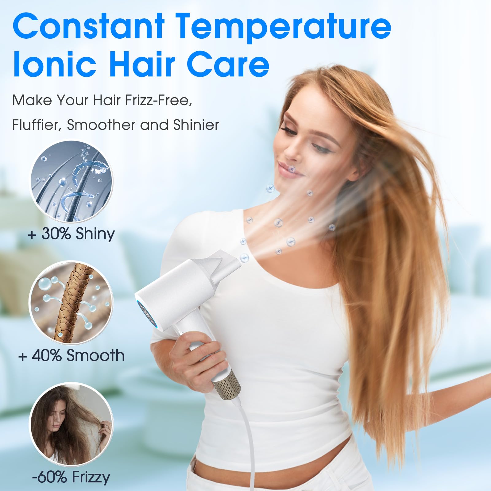 KARFUN 360-degree-rotating-nozzle demonstrates flexible airflow for even drying.