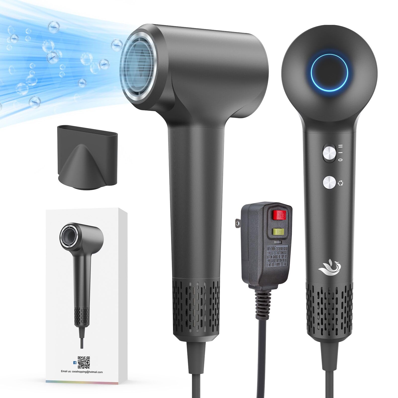 KARFUN Hair Dryer compact design for easy storage in small spaces.