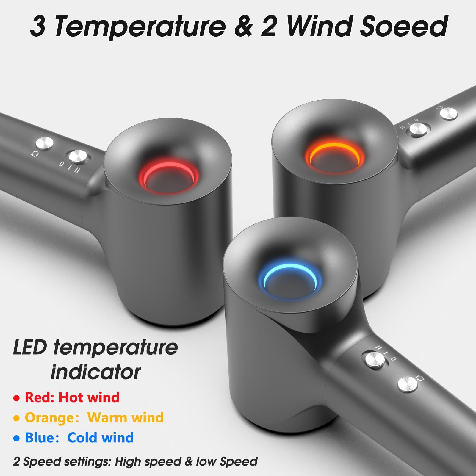 KARFUN Hair Dryer handle close-up emphasizes lightweight design for easy handling.