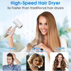 KARFUN high-speed brushless-motor screenshot suggests rapid drying with powerful airflow.