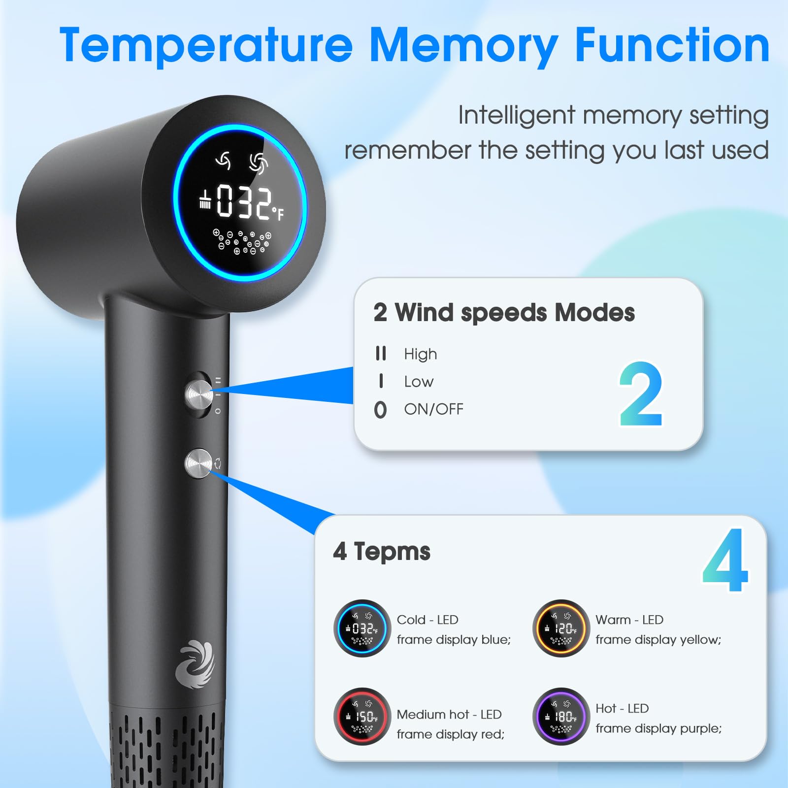 KARFUN Plasma Hair Dryer thermo-control protects hair from overheating while retaining moisture.