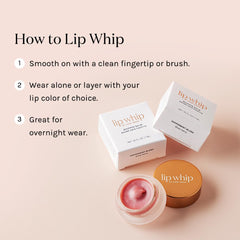 Kari Gran Lip Whip with organic oils and beeswax forming protective barrier.