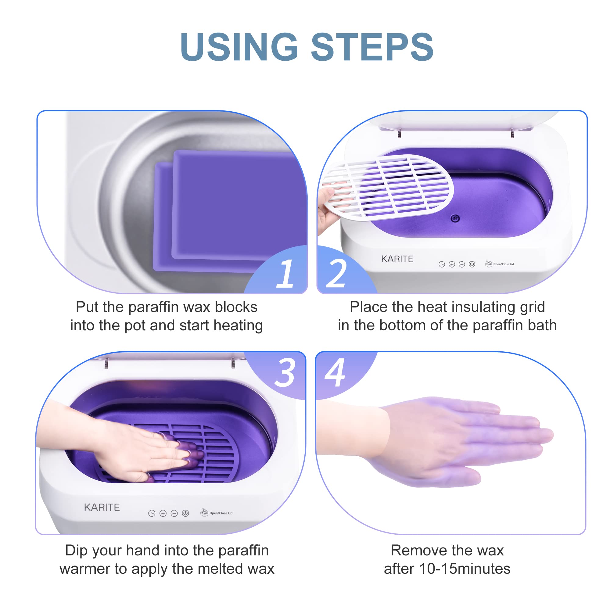 Karite paraffin wax machine precision temperature control display ensures safe heating