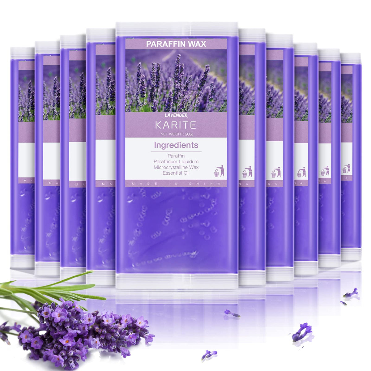 Karite paraffin wax refills 10-pack for home spa sessions and cost efficiency.