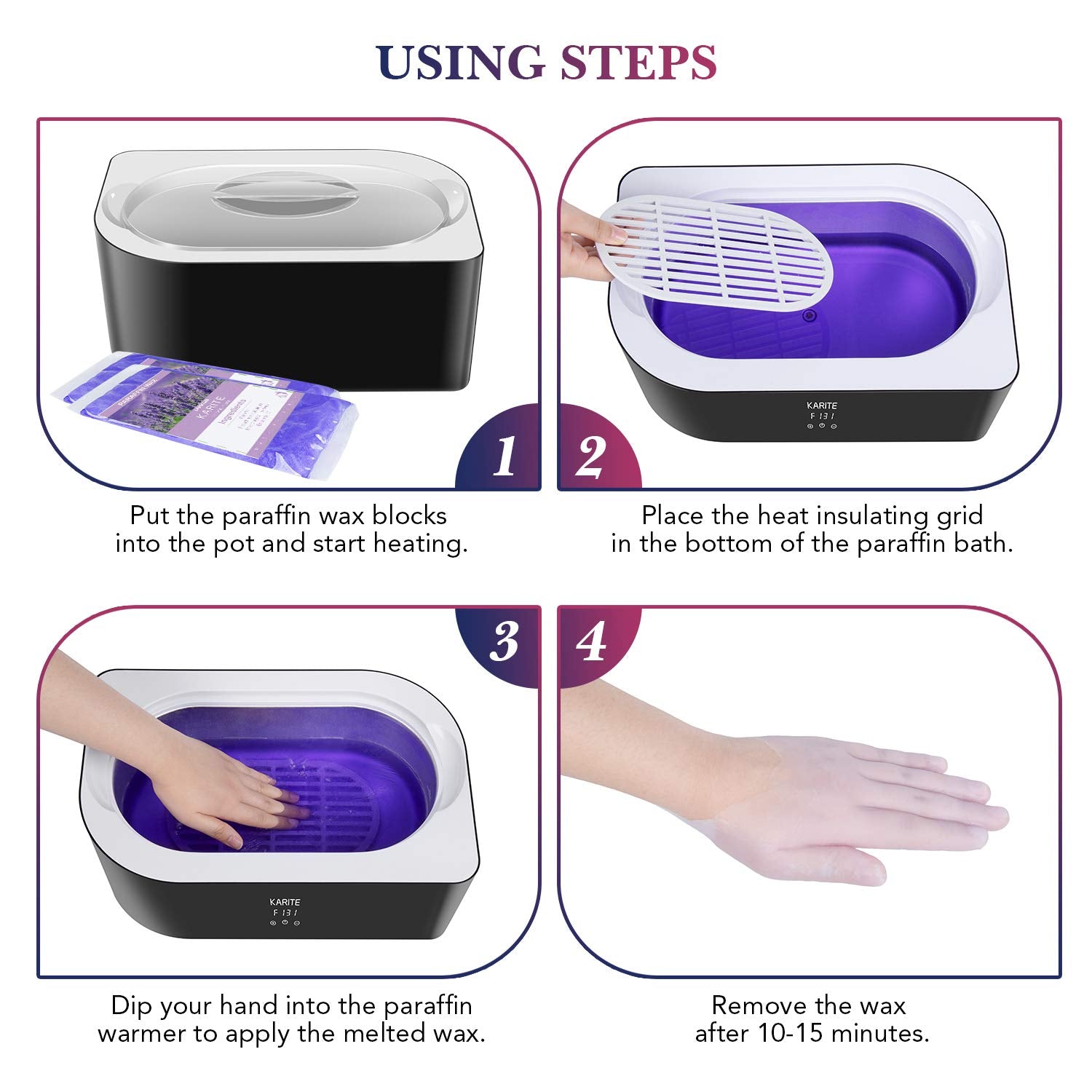 Karite paraffin wax warm machine with smart temperature control.