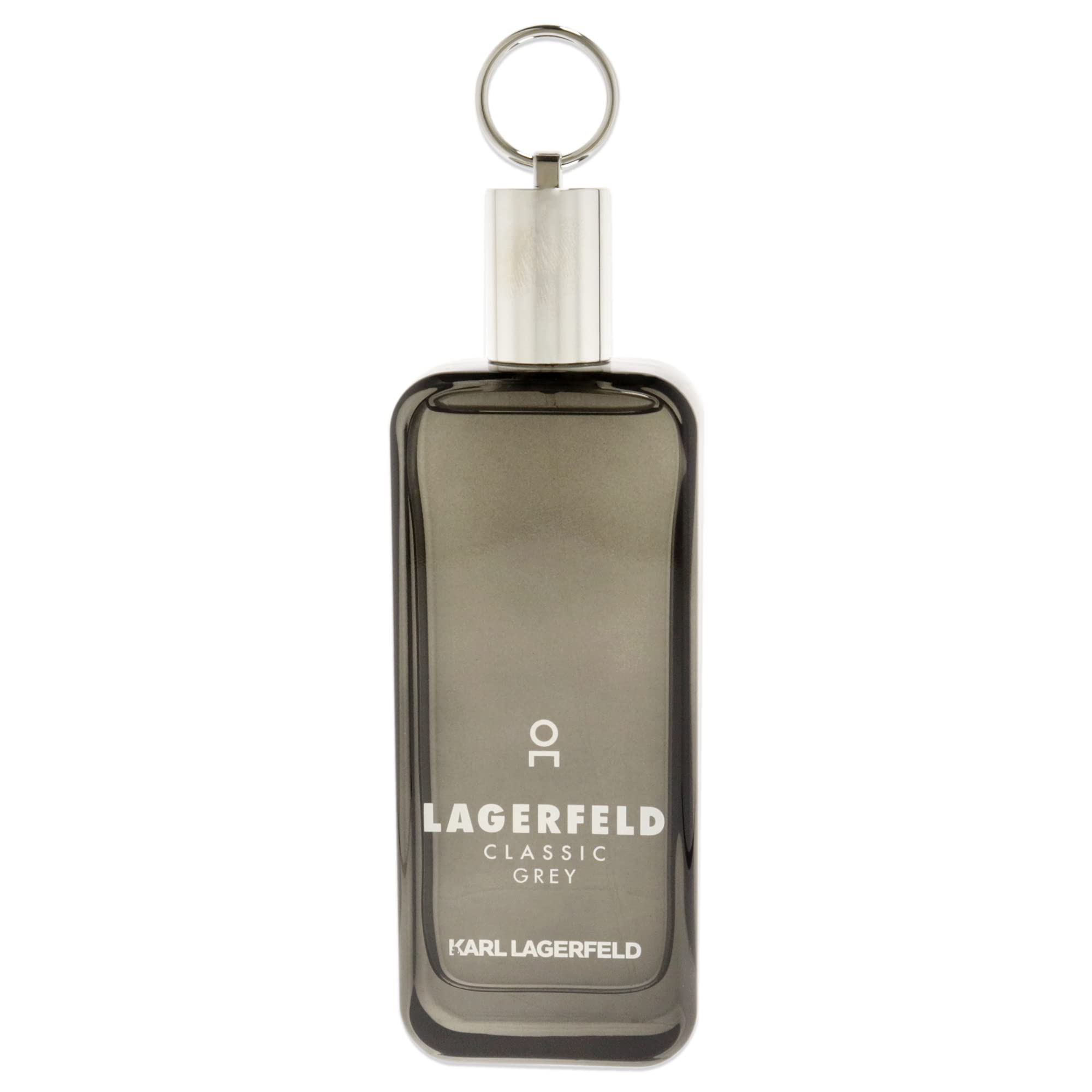 Karl Lagerfeld Paris Classic Grey EDT bottle close-up cap highlighting premium finish and scent