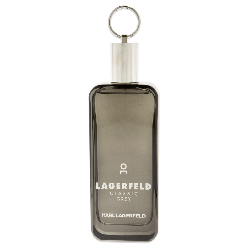 Karl Lagerfeld Paris Classic Grey EDT bottle close-up cap highlighting premium finish and scent