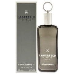 Karl Lagerfeld Paris Classic Grey EDT bottle front view for everyday style