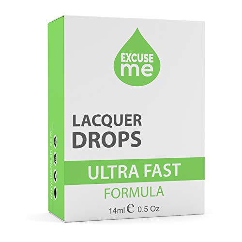 Karlash Excuse Me Drops dropper dispense demonstrates easy application and rapid drying.