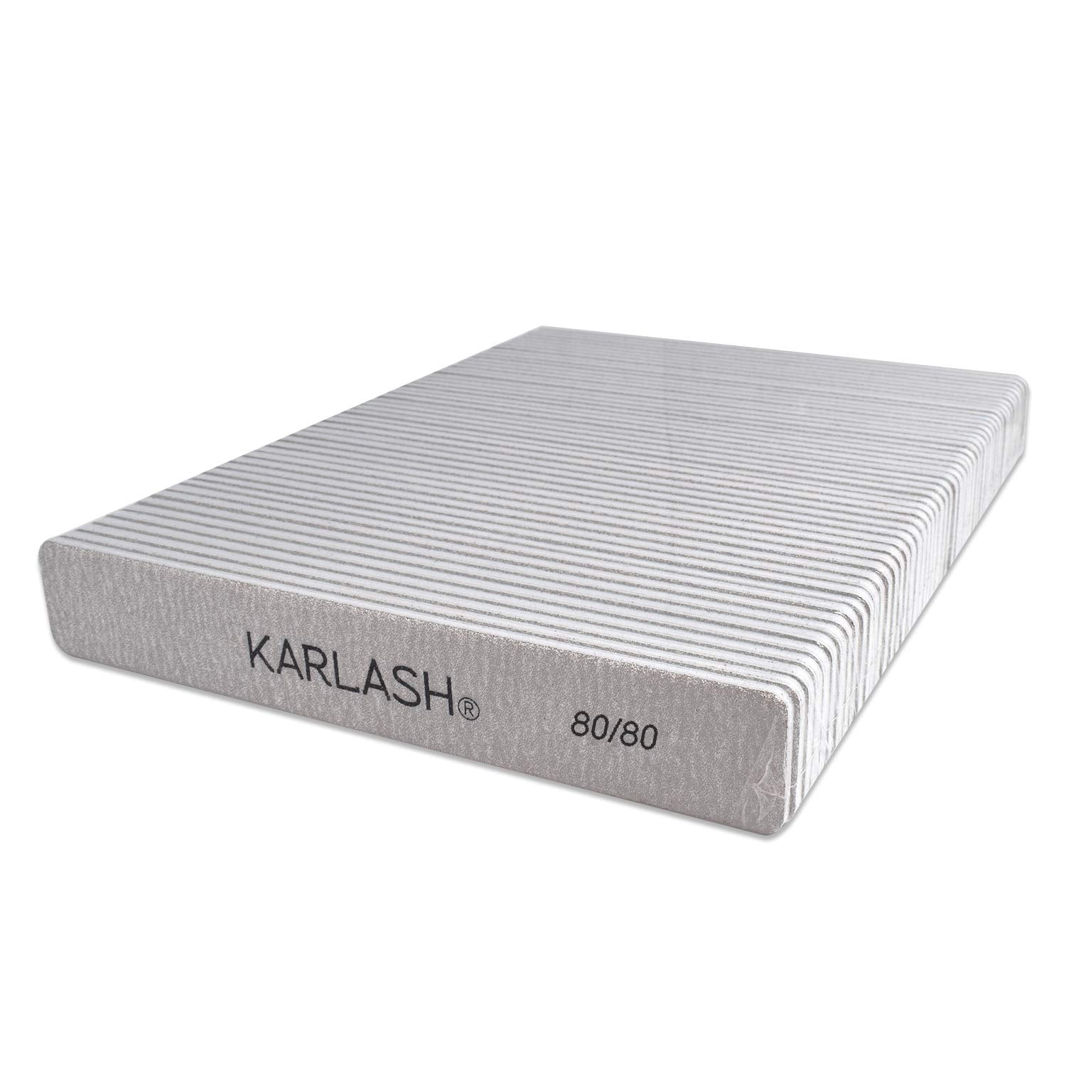 Karlash jumbo zebra emery board 80/80 grit for gentle smoothing of natural and artificial nails