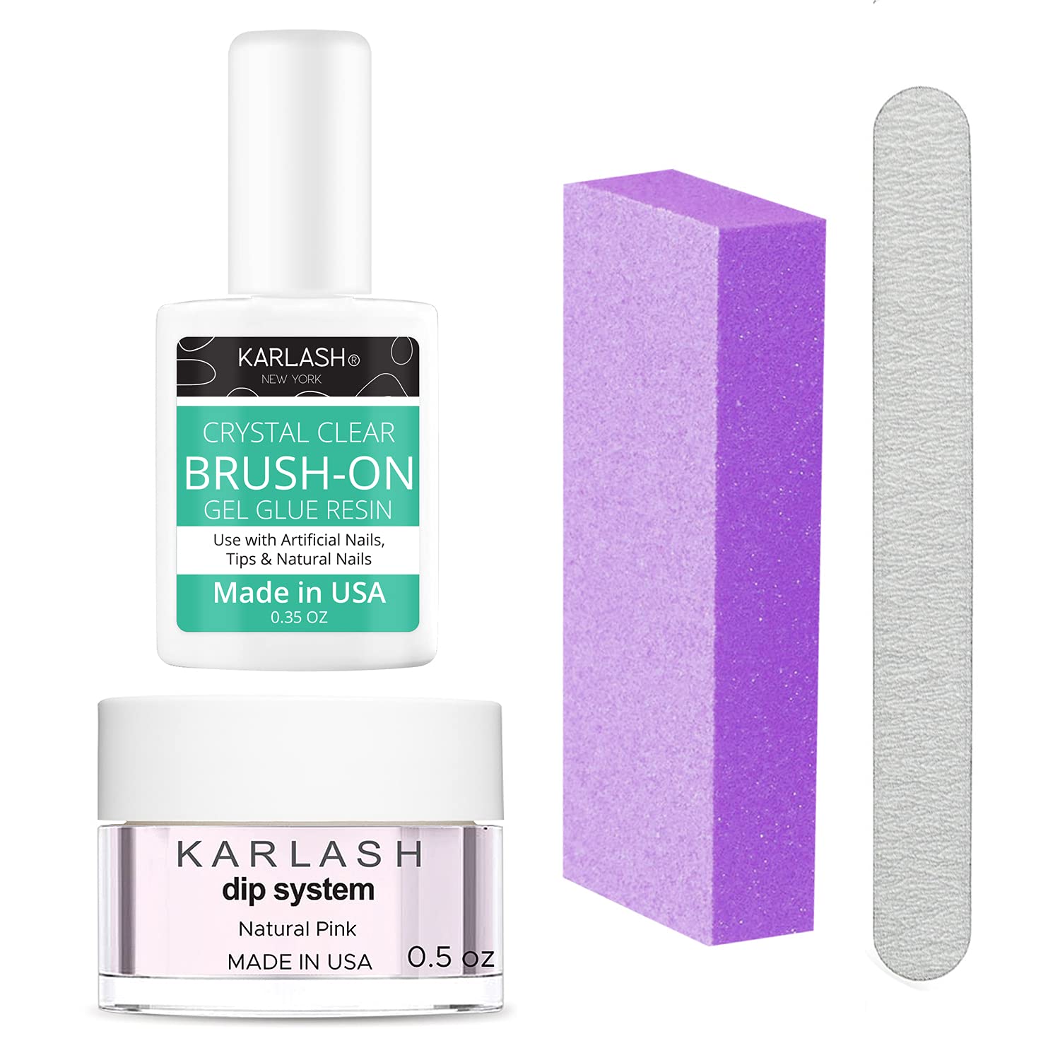 Karlash Nail Repair Kit packaging showcases a ready-to-use solution for quick nail fixes.