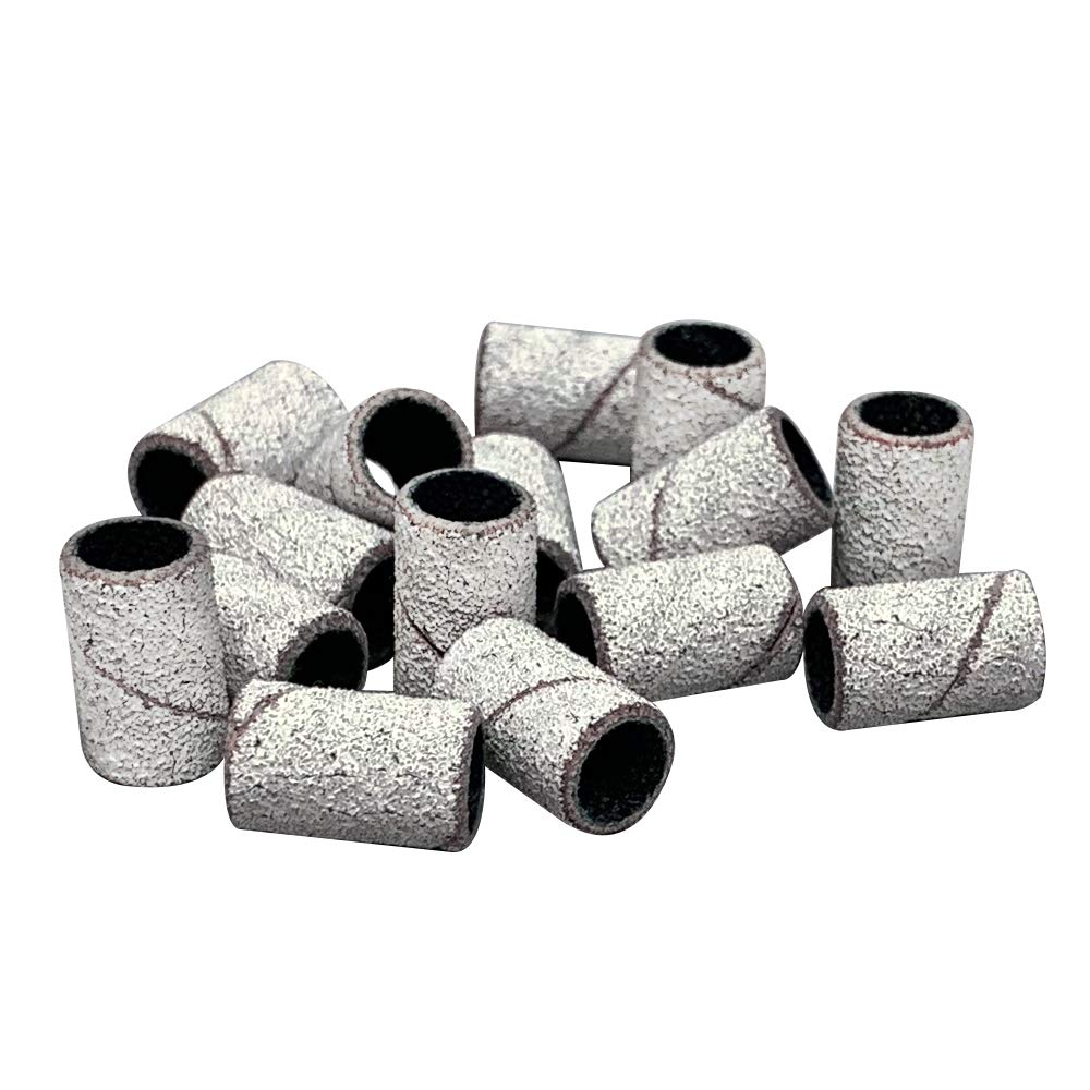 Karlash zebra sanding bands close-up with medium grit for natural and artificial nails.