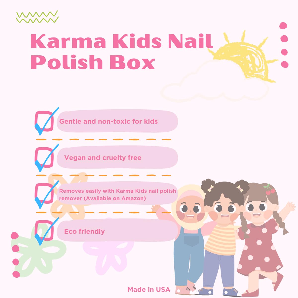 Karma Organic Kids brush closeup highlights smooth brush and gentle polish application.
