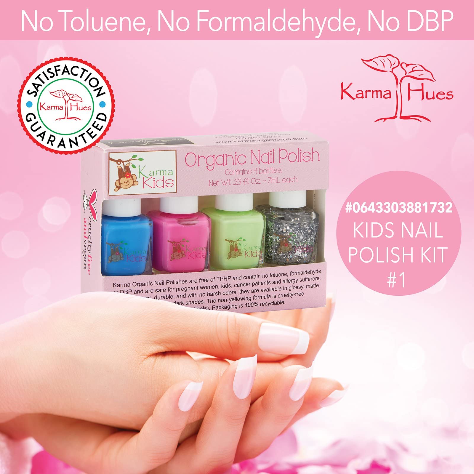Karma Organic Kids glass bottles image emphasizes recyclable packaging and premium feel.
