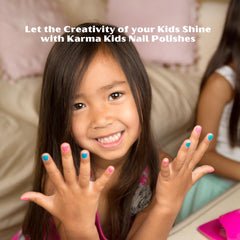 Karma Organic Kids Quick Dry image demonstrates fast-dry formula and kid-friendly application.