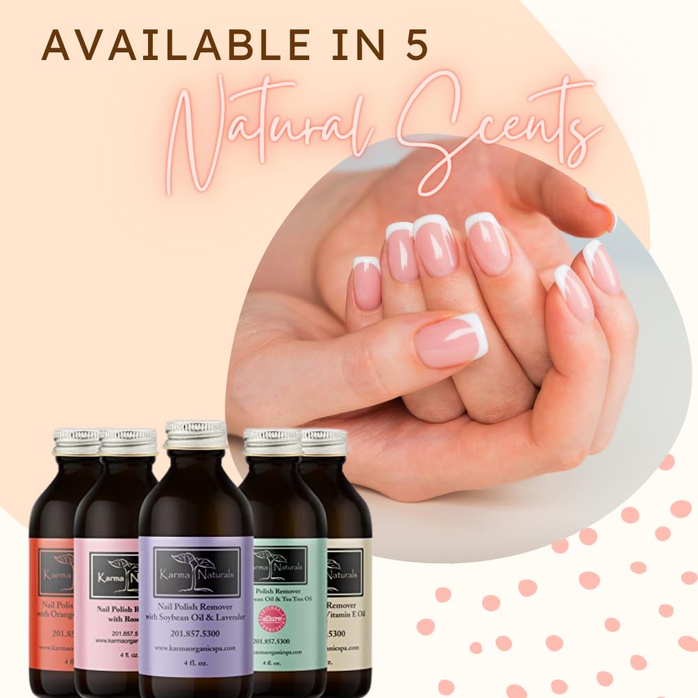 Karma Organic Nail Polish Remover acetone-free formula reduces irritation risk.