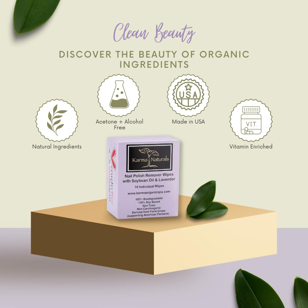 Karma Organic wipes compact sachet ready for travel in a small packet.
