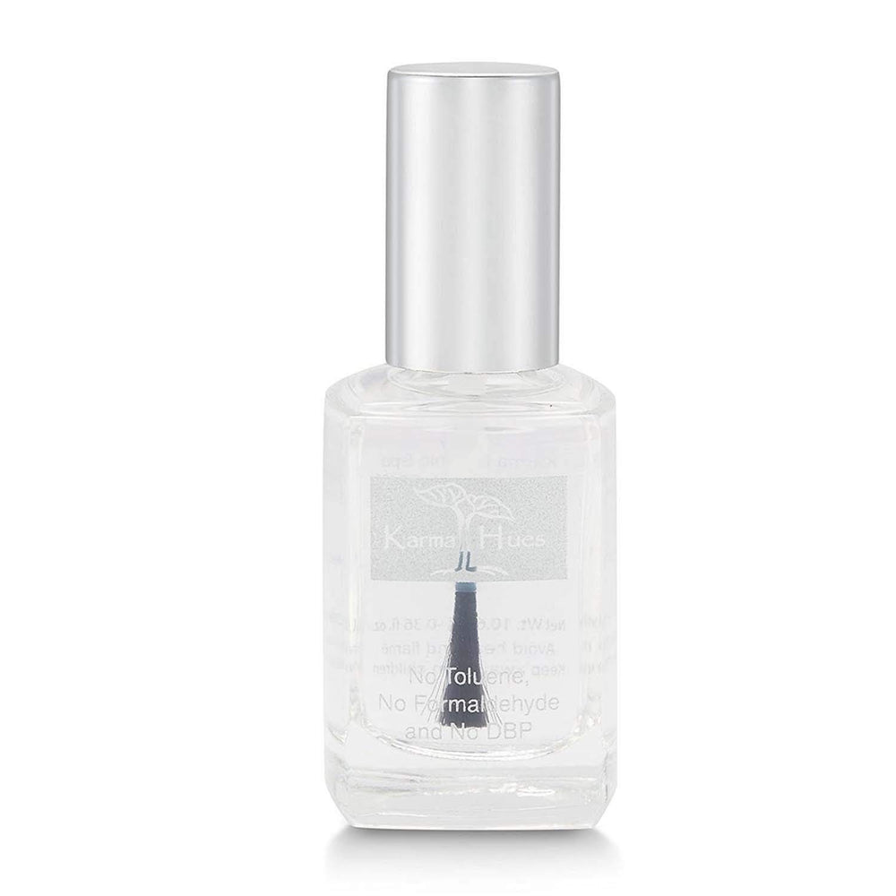 Karma Organic Triple 5 base coat bottle close-up for nail care