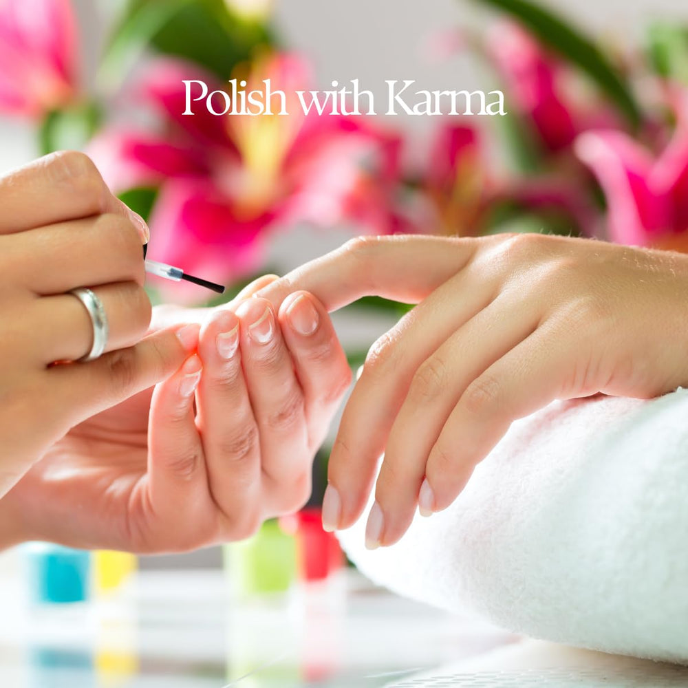 Karma Organic Triple 5 base coat packaging front view with vegan credentials
