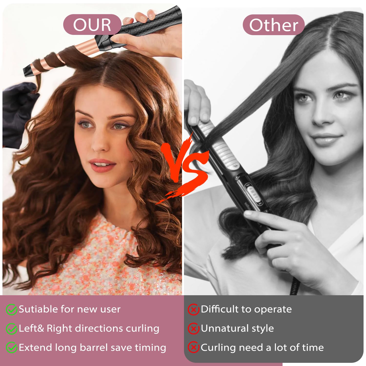 Karrong rotating curling iron safety features help prevent accidents during busy mornings