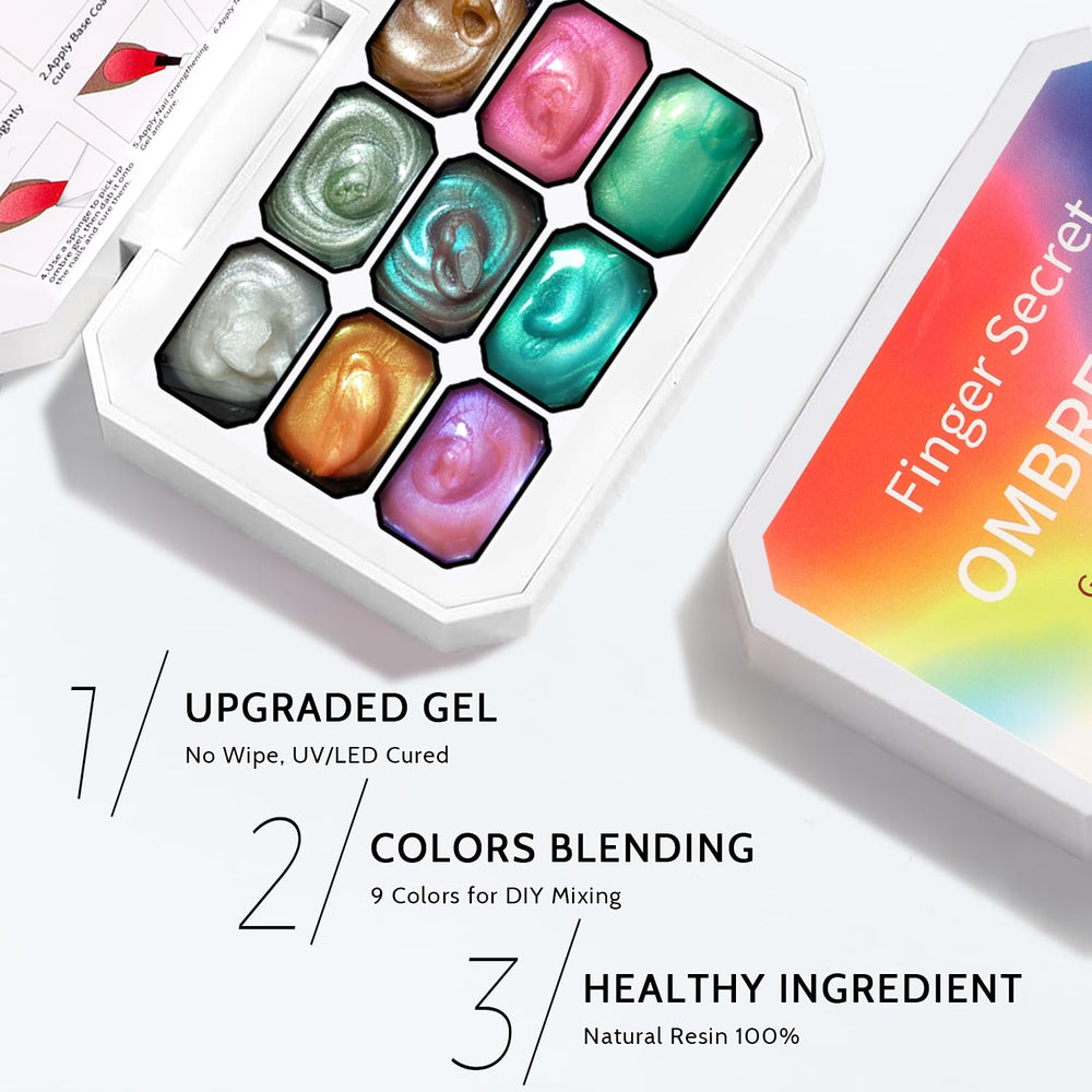 Karroy chrome powder application nail gel pairs with powder for reflective accents.