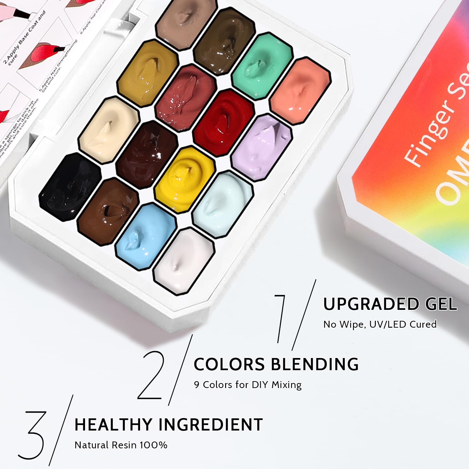 Karroy multifunctional nail gel suitable for painting, chrome powder, or ombre designs.