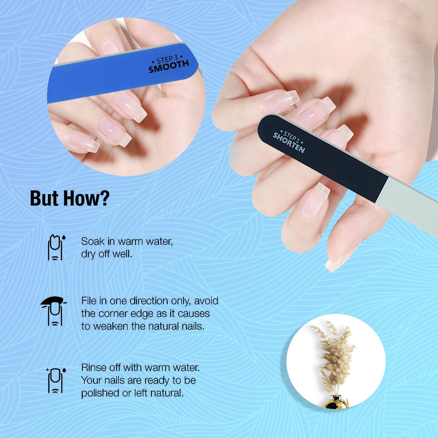 Karroy nail file buffer smooth polish side for glossy natural nails.