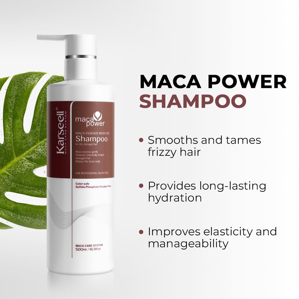 Karseell Argan Oil Shampoo on wet hair provides hydration and protection