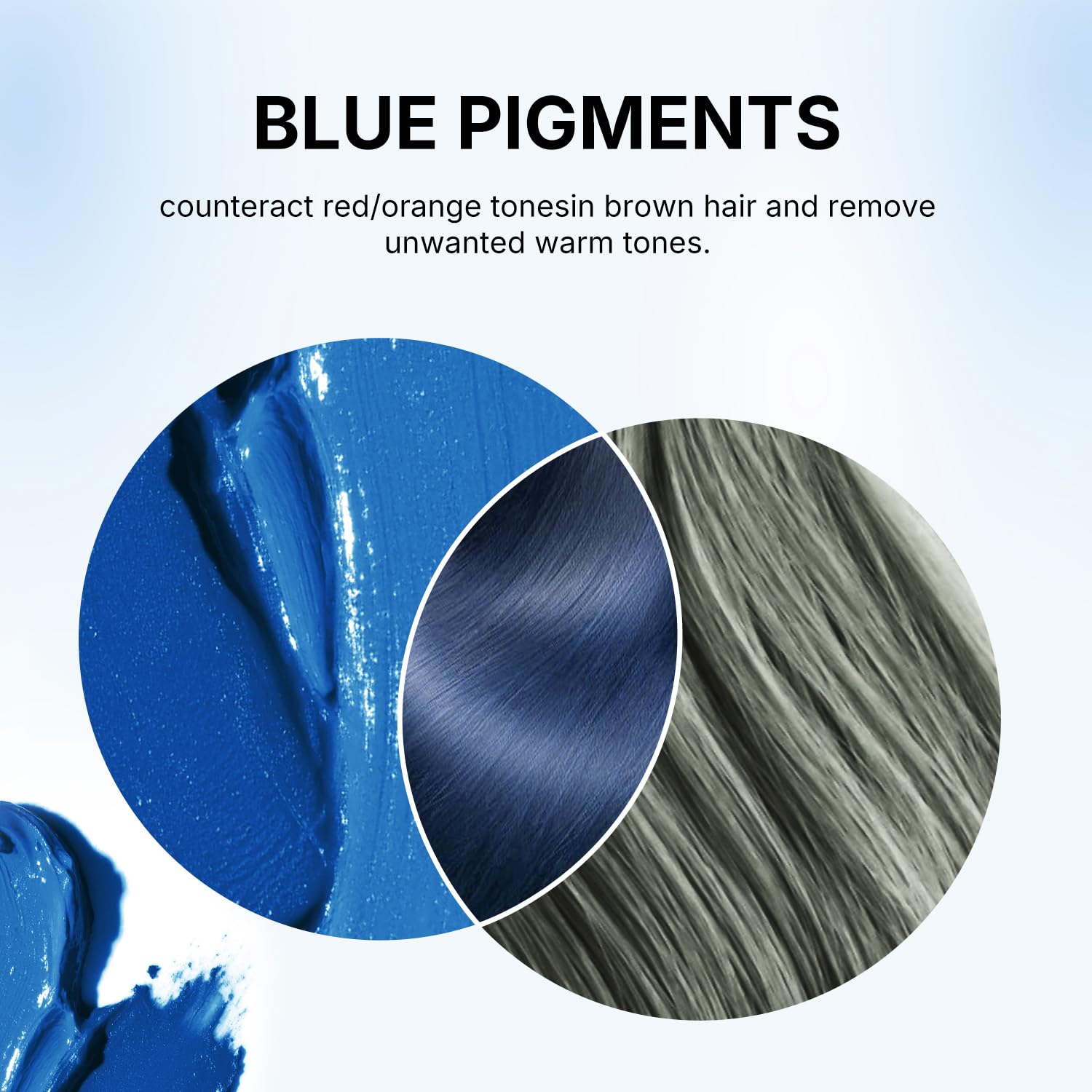 Karseell blue conditioner on damp hair showing ready-for-use texture