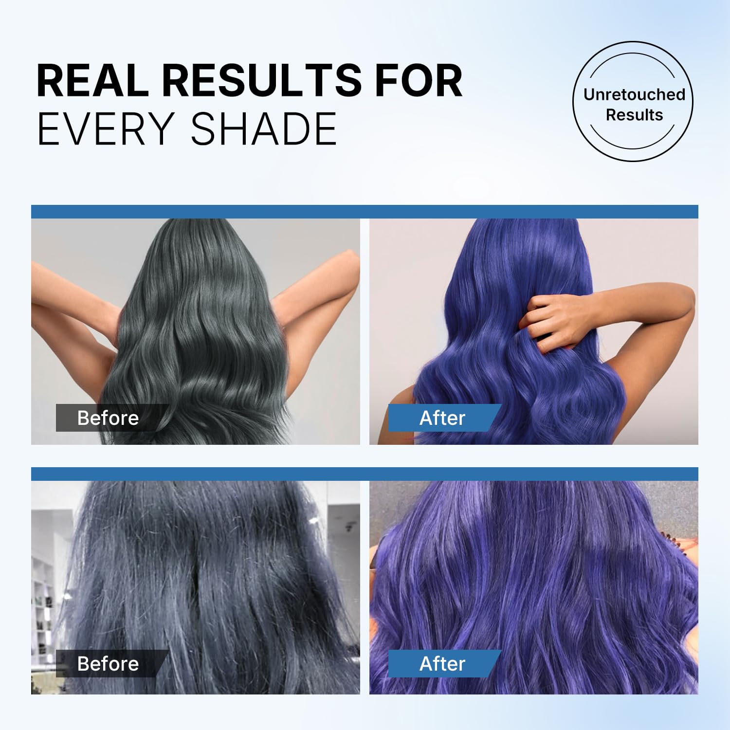 Karseell blue color depositing conditioner close-up shows creamy texture and shine