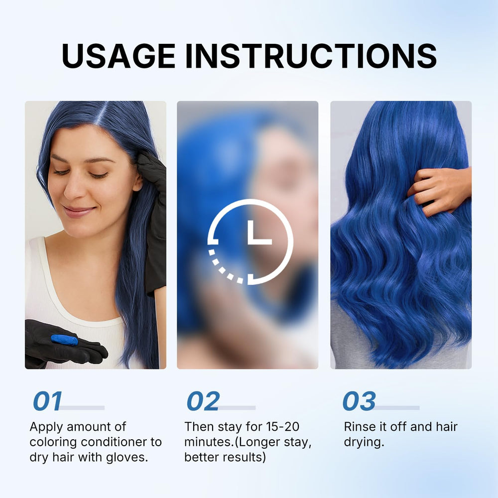Packaging close-up of Karseell blue color depositing conditioner texture and lid
