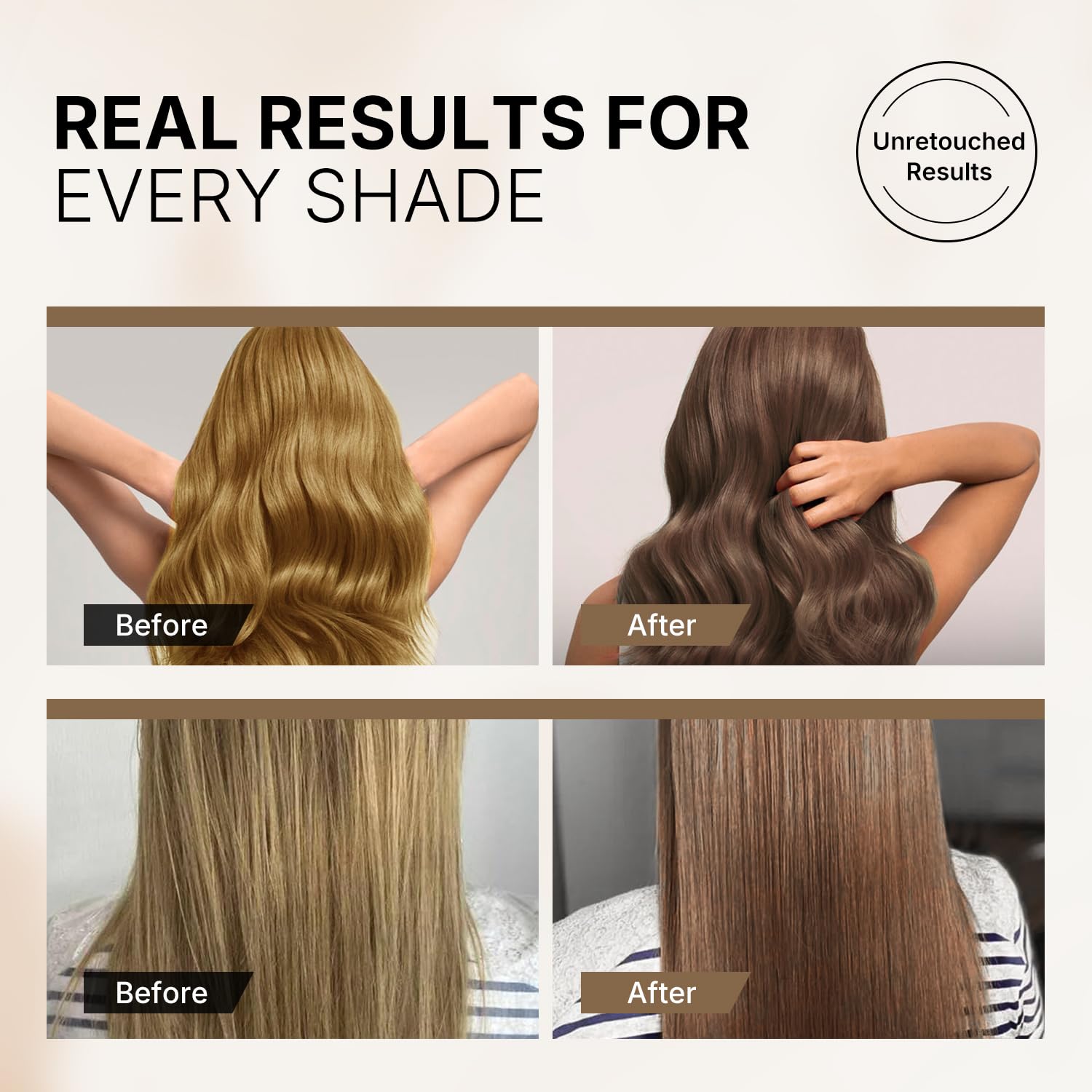 Karseell brown hair tone refresh after application.