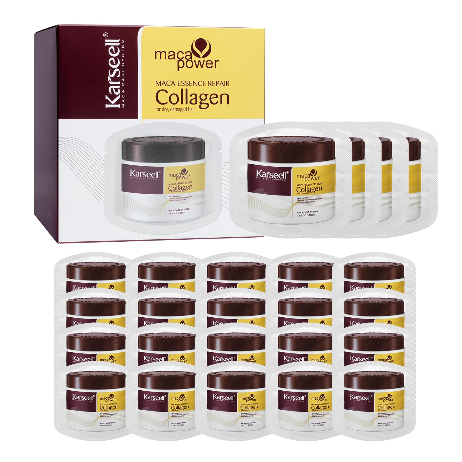 Karseell collagen hair mask packaging highlights premium at-home care.
