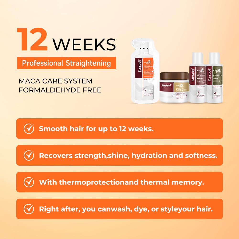 Karseell Esencia Maca Kit Alisado Acondicionador de 70 ml para brillo
