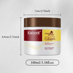 Karseell hair mask texture close-up reveals creamy conditioning.