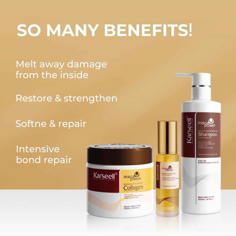 Karseell hair treatment set packaging showing complete routine