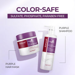 Karseell Maca Power Purple Hair Mask jar showing rich moisturizing effect for shine.