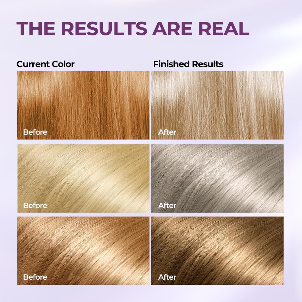 Karseell Maca Power Purple set demonstrates at-home color restoration and shine.
