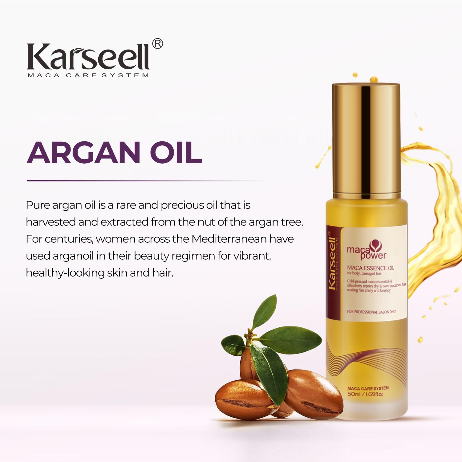 Karseell purple hair mask offers subtle scent after use